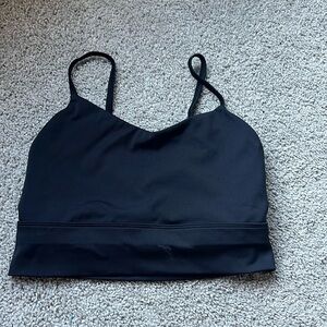 Black crop top bra